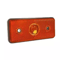 Боковой габаритный фонарь оранжевый со световозвращателем 129 24В