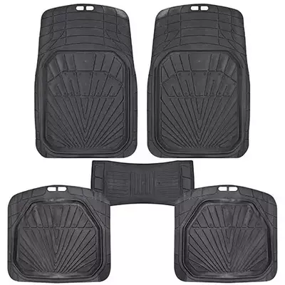 Автокилимки PVC КУ-16049 BK 5шт./компл. черные 75x52 52x47 50х23