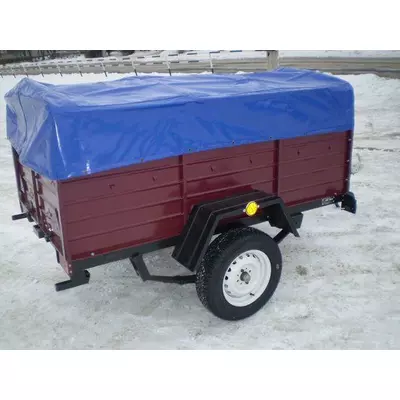 Тент ПВХ Єврофура на легковий причіп Бобер 2,30 х 1,30