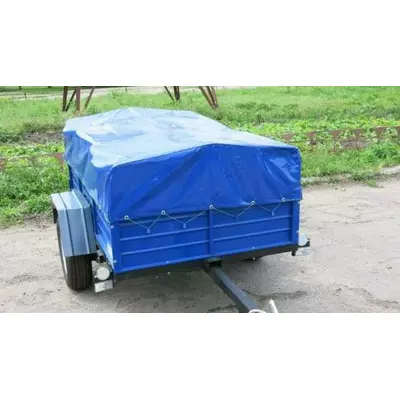 Тент ПВХ Єврофура на легковий причіп Бобер 2.00м х 1.20м